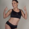 culotte et brassière de pole dance en velour noir