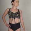 brassière et culotte de pole dance noir et fluo